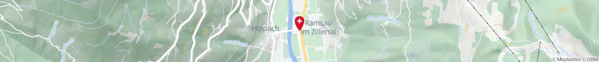 Kartendarstellung des Standorts für Europa-Apotheke in 6284 Ramsau im Zillertal